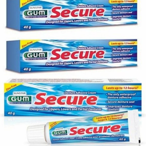 Sunstar Other 3 X Sunstar Gum Secure Denture Adhesive 4 G Poshmark